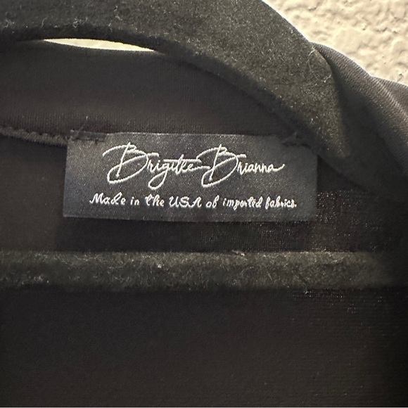 Brigette Brianna M Black Wrinkle-Free Jumpsuit Button-Down Elastic Waist Pockets - Picture 9 of 13